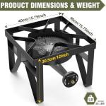 200,000 BTU Heavy-Duty Propane Burner for DIY Brews