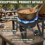 200,000 BTU Heavy-Duty Propane Burner for DIY Brews