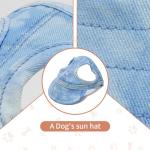 Dog Sun Protection Hat with Ear Holes, Medium