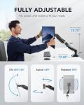 HUANUO Adjustable Pneumatic Spring Monitor Mount