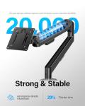 Adjustable Gas Spring VESA Monitor Stand with Swivel Arm