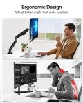 Adjustable Gas Spring VESA Monitor Stand with Swivel Arm