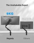 Adjustable Gas Spring VESA Monitor Stand with Swivel Arm