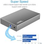 TEKERA USB 3.0/USB-C External Hard Drive Enclosure