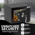 ZENO Safe Box 4.6L | Safes for Home, Office, Hotel | Small Safe With Keys | Lock Box for Money, Jewellery & Other Valuables | High Security | Steel Lock | Includes 3 Keys