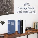 Tahoe trails Book Safe with Key Lock, Portable Metal Safe Box, Dictionary Diversion Book Safe,Secret Book Hidden Safe,9.5" x 6.1" x 2 .2"