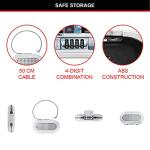 Master Lock Mini Travel Safe Safe with Cable, White 5900EURD