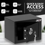 ZENO Safe Box 4.6L | Safes for Home, Office, Hotel | Small Safe With Keys | Lock Box for Money, Jewellery & Other Valuables | High Security | Steel Lock | Includes 3 Keys