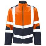 kraftd Hi Viz Safety Jacket Soft Shell Coat With Long Sleeves & Reflective Tape Safety Security Work Wear
