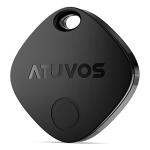 ATUVOS Tracker Bluetooth Item Finder, Compatible with Apple Find My (iOS Only), Replaceable Battery, IP67 Waterproof, for Keys, Luggages, Suitcases, Wallets, Bags, 1 Pack, Black