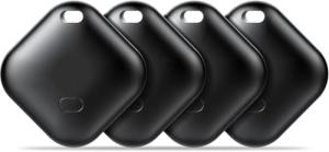Air Tracker Tags iOS - Bluetooth Tracker for Keys, Luggage, Backpacks, Purses & Pets | Works with Apple Find My APP (iOS Only) | Replaceable Battery | Anti-Lost Alarm-4 Packs