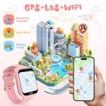 Kids Smart Watch Boys Girls 4G, Kids GPS Tracker Watch Phone with Video Call SOS Game Voice Chat School Mode Camera for Boys Girls Gifts