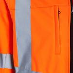 kraftd Hi Viz Safety Jacket Soft Shell Coat With Long Sleeves & Reflective Tape Safety Security Work Wear