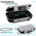 WACCET Portable Safe Box with Code, Combination Security Case Lock Box Waterproof Anti-Theft Mini Travel Safe with Removable Wire Rope Security Safe Box for Home, Office, Hotel, Cars,Travel etc Grey
