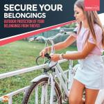 SOL 65cm Cable Bike Lock with Keys, Black Colour High-Security Chain for Bicycle, Cycle, Cycling, and Kids E-Scooter, Heavy Duty Anti-Theft Padlock, Multipurpose, Perfect for Protecting Against Theft