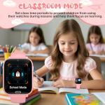 Kids Smart Watch Boys Girls 4G, Kids GPS Tracker Watch Phone with Video Call SOS Game Voice Chat School Mode Camera for Boys Girls Gifts