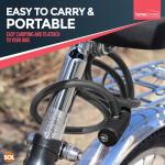 SOL 65cm Cable Bike Lock with Keys, Black Colour High-Security Chain for Bicycle, Cycle, Cycling, and Kids E-Scooter, Heavy Duty Anti-Theft Padlock, Multipurpose, Perfect for Protecting Against Theft