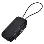 Portable Safe Box with Code, Waterproof Combination Security Case Lock Box, Travel Outdoor Key Safe Storage, Anti Theft Mini Lockable Box with Removable Wire Rope for Beach Dormitory Cars Travel Hotel