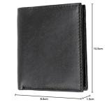 RAS WALLETS Mens RFID Safe Soft Genuine Leather Credit Card and Banknote Pocket Slimline Wallet 122 (Black)