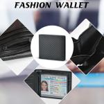 KIKIGOAL Men's Wallets Genuine Leather RIFD Tri-Fold Wallet with Coin Pocket,15 Credit Card Slots, 2 Banknote Compartments, 1 ID Windows, 1 Coin Pocket, Minimalist Wallet