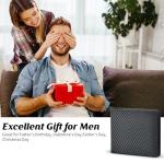 KIKIGOAL Men's Wallets Genuine Leather RIFD Tri-Fold Wallet with Coin Pocket,15 Credit Card Slots, 2 Banknote Compartments, 1 ID Windows, 1 Coin Pocket, Minimalist Wallet