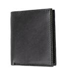RAS WALLETS Mens RFID Safe Soft Genuine Leather Credit Card and Banknote Pocket Slimline Wallet 122 (Black)