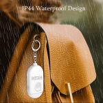 Personal Alarm for Women with LED Flashlight. Rechargeable, Waterproof, White, Small Police Approved Panic & Rape Alarm with Keyring for Students, Elderly, Girls & Kids