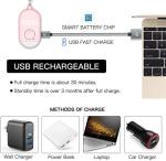 Safesound Personal Alarm for Women with LED Flashlight. Rechargeable, Waterproof, Pink, Small Police Approved Panic & Rape Alarm with Keyring for Students, Elderly, Girls & Kids