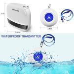 LIOTOIN Wireless Caregiver Pager Elderly Alarm Call Button Personal Alarms Call Bell For Elderly Patient Nurse Panic Alarm Button elderly alert system(3 Waterproof Transmitter 2 UK Plugin Receiver)
