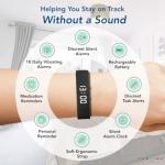 TabTime Vibrating Alarm Wristband (Black) - Silent Alarm Watch - with up to 10 Personal or Pill Reminders per Day​