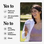 STOJO On-The-Go Collapsible Coffee Cup - 12oz / 355ml - Reusable & Foldable Silicone Travel Mug with Lid - Portable, Pocket Size - Dishwasher Safe - Lilac