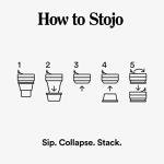 STOJO On-The-Go Collapsible Coffee Cup - 12oz / 355ml - Reusable & Foldable Silicone Travel Mug with Lid - Portable, Pocket Size - Dishwasher Safe - Lilac