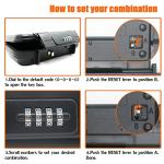Portable Security Lock Box with 4 Digit Code,Outdoor Key Safe Box with Removable Wire Rope,Waterproof Shockproof Combination Lock Box for Home,Office,Hotel,Travel,Water Sports etc