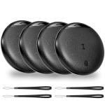 Air Tag Tie Tracker Tag, Bluetooth Air Tags-4 Pack Compatible with Apple Find My APP (iOS Only),IP68 Rating Waterproof Airtag GPS Track Your Keys,Luggages,Bags,Wallets, Backpacks, Airtags with Lanyard