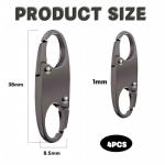 4 Pcs Anti Theft Zipper Lock,Detachable S Clips for Backpacks,Metal Rucksack Zipper Clip,Small Bag Lock,Mini Zipper Connectors,Backpack Lock for Suitcases,Luggage,Traveling,Outdoor Sports