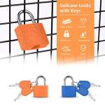 flintronic 3 Pack Suitcase Lock with Key Small Padlock Luggage Lock Travel Lock Backpack Lock, Color Metal Padlock with Key, Small Padlock for Travel Backpack Play Fitness (Rose Red/Orange/Blue)
