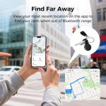 Air Tag Tie Tracker Tag, Bluetooth Air Tags-4 Pack Compatible with Apple Find My APP (iOS Only),IP68 Rating Waterproof Airtag GPS Track Your Keys,Luggages,Bags,Wallets, Backpacks, Airtags with Lanyard