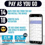 TruTrak Pro 4G - FMT100 4G GPS Tracker - Real Time Vehicle Tracker Device - Van, Motorcycle, Caravan, Motorhome, Tractor, Bike & Car - Pay As You Go, 12-24V Self Install Including SIM & Data