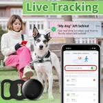 Cat Tracker, Cat Tracker Collar, Real Time GPS Pet Tracker for Cats and Dogs, Dog Tracker with No Monthly Fees- Works Compatible with Apple Find My (Only iOS), Anti-Lost Cat Gps Tracker for Cat Dog