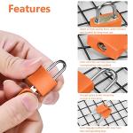 flintronic 3 Pack Suitcase Lock with Key Small Padlock Luggage Lock Travel Lock Backpack Lock, Color Metal Padlock with Key, Small Padlock for Travel Backpack Play Fitness (Rose Red/Orange/Blue)