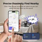 Air Tag Tie Tracker Tag, Bluetooth Air Tags-4 Pack Compatible with Apple Find My APP (iOS Only),IP68 Rating Waterproof Airtag GPS Track Your Keys,Luggages,Bags,Wallets, Backpacks, Airtags with Lanyard