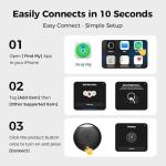 Air Tag Tie Tracker Tag, Bluetooth Air Tags-4 Pack Compatible with Apple Find My APP (iOS Only),IP68 Rating Waterproof Airtag GPS Track Your Keys,Luggages,Bags,Wallets, Backpacks, Airtags with Lanyard