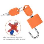 flintronic 3 Pack Suitcase Lock with Key Small Padlock Luggage Lock Travel Lock Backpack Lock, Color Metal Padlock with Key, Small Padlock for Travel Backpack Play Fitness (Rose Red/Orange/Blue)