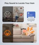 NOVOO Air Tag Tracker, Mini Bluetooth Smart Tracking Finder Compatible with Apple (iOS) & Google (Android) Find My, Loud 80dB Alarm, Replaceable Battery, GPS Tracker for Passport, Luggage (2-Pack)