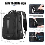 Laptop Backpack, Anti-Theft Business Travel Work Computer Rucksack with USB Charging Port, Large Lightweight College High School Bag for Boy Men Women (15.6inch)