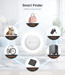 NOVOO Air Tag Tracker, Mini Bluetooth Smart Tracking Finder Compatible with Apple (iOS) & Google (Android) Find My, Loud 80dB Alarm, Replaceable Battery, GPS Tracker for Passport, Luggage (2-Pack)