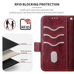 Oduio for Motorola Edge 2025 Wallet Case with RIFD Blocking Card Holder, PU Leather Flip Folio Kickstand Business Protective Phone Cover for Moto Edge 2025 6.7 Inch, Wine Red