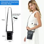 befen Genuine Leather Crossbody Bag, Cellphone Wallet, Small for Women Mini Shoulder Purse with Long Strap and Key Ring - Fit 8 Plus or Phone Less 6.5 Inch