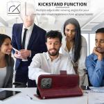 Oduio for Motorola Edge 2025 Wallet Case with RIFD Blocking Card Holder, PU Leather Flip Folio Kickstand Business Protective Phone Cover for Moto Edge 2025 6.7 Inch, Wine Red