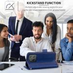 Oduio for Motorola Edge 2025 Wallet Case with RIFD Blocking Card Holder, PU Leather Flip Folio Kickstand Business Protective Phone Cover for Moto Edge 2025 6.7 Inch, Dark Blue